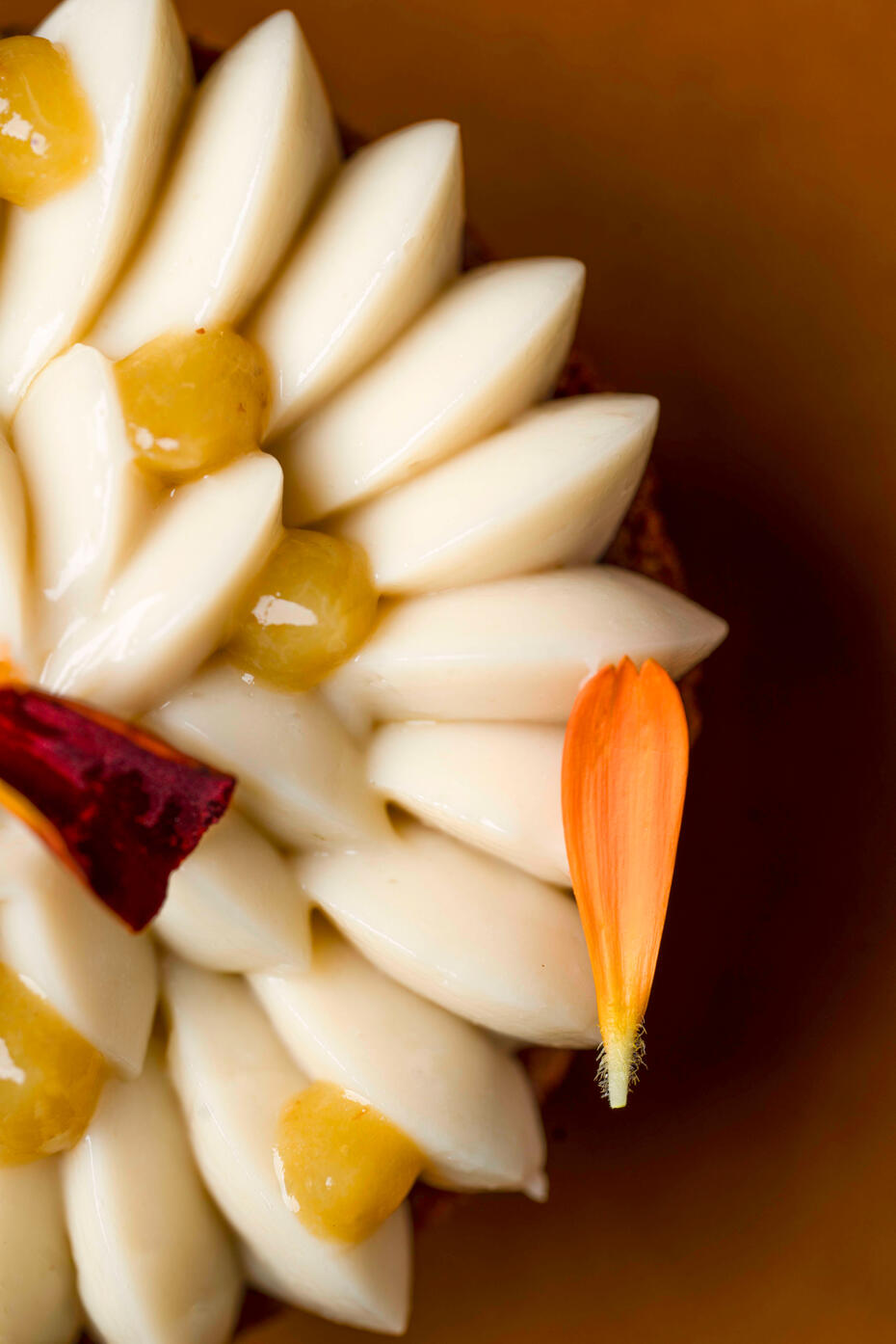 dessert dans restaurant gastronomique