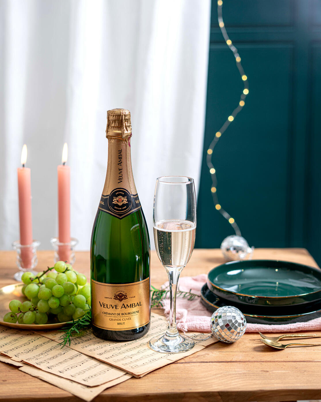 photo produit ambiance culinaire veuve ambal, alcool, boissons photo de crémant, vin, champagne